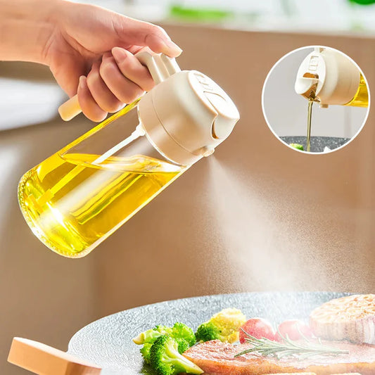 500ml Glass Oil Spray Bottle – Premium Kitchen Oil Mister for Cooking